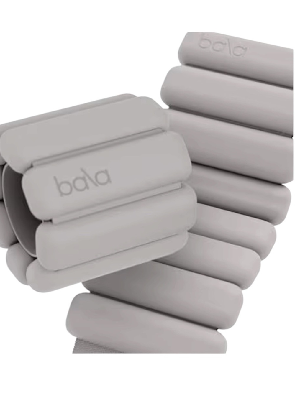 BALA BANGLES New 2lb Weights Heather Grey Silicone Wrist Ankle Arm Strength